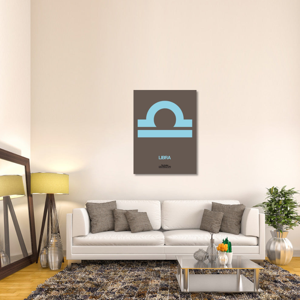 "Libra Zodiac Sign Blue" Fine Art Print