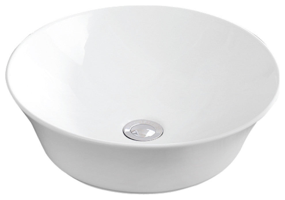 Karran VC-427-WH Valera 17" Vitreous China Vessel Bathroom Sink, White