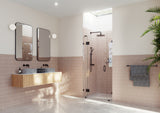 40"Wx78"H Frameless 3 Panel Inline Shower Door, Oil Rubbed Bronze
