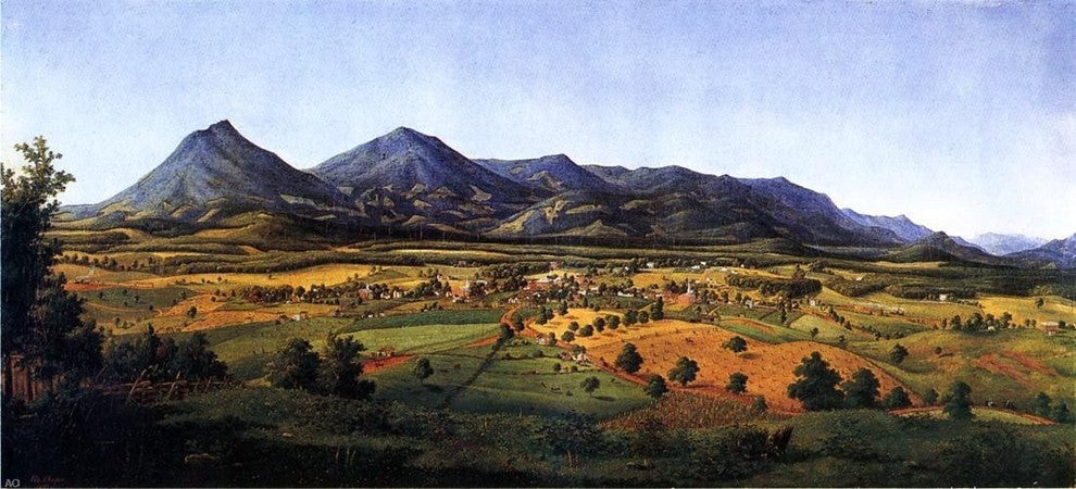 Edward Beyer The Peaks of Otter and the Town of Liberty Gallery Wrapped Canvas