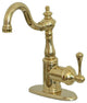 Kingston Brass Bar Faucet With Cover Plate, Polished Brass