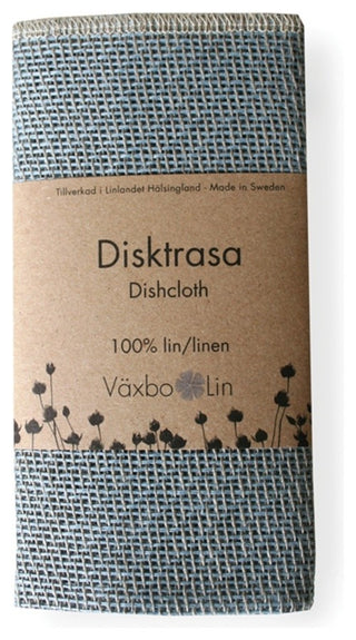 Linen Disktrasa Dishcloth, Lightblue