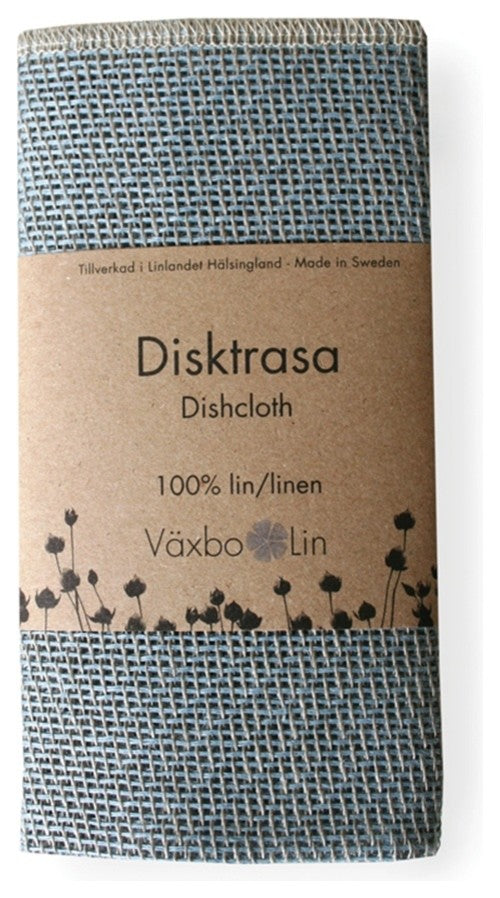 Linen Disktrasa Dishcloth, Lightblue
