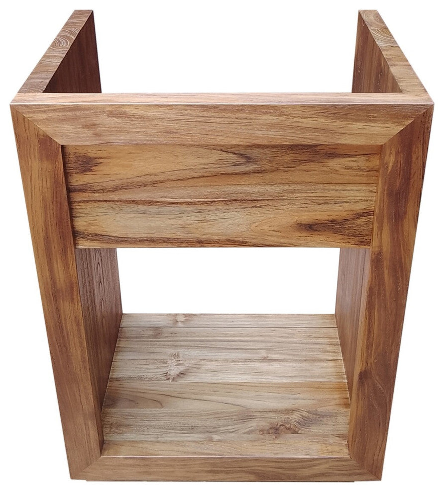 Rennes 24" Reclaimed Wood Vanity in Natural Teak- Cabinet