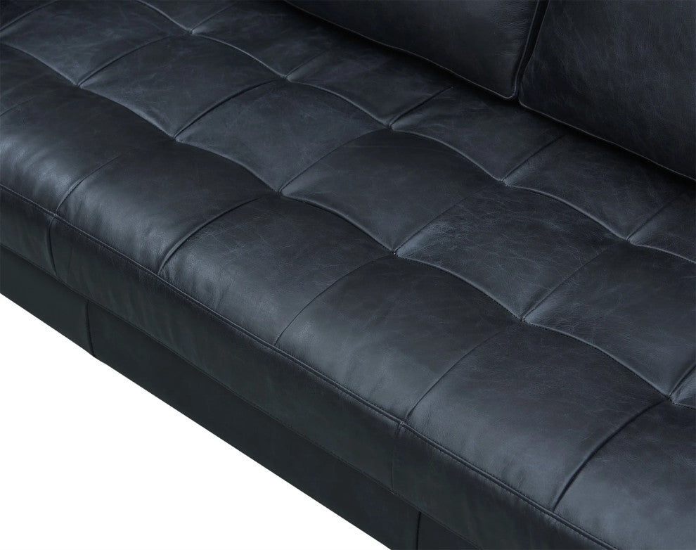 Alamo Top Grain Leather Sofa, Slate
