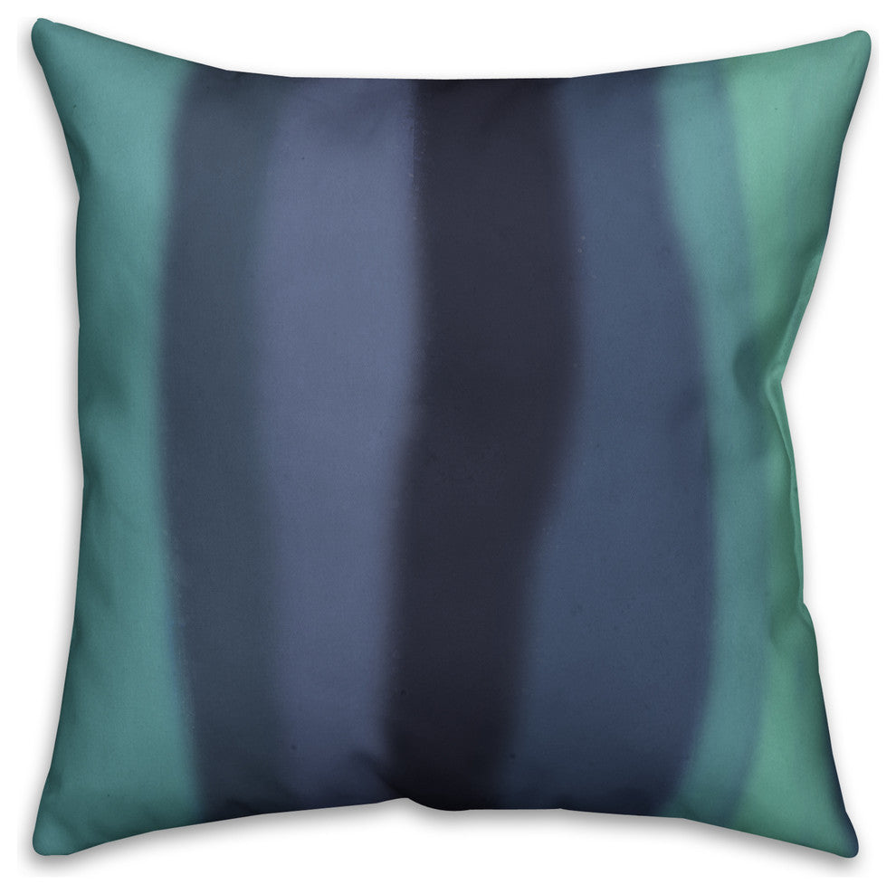 Blue Coastal Waves Spun Poly Pillow, 18x18