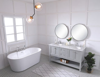 Home Living 60" Double Sink Bathroom Vanity Set, Gray