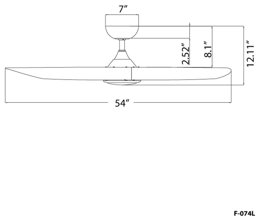 Swirl Indoor/Outdoor 3-Blade Smart Ceiling Fan 54" Matte Black, Light Kit