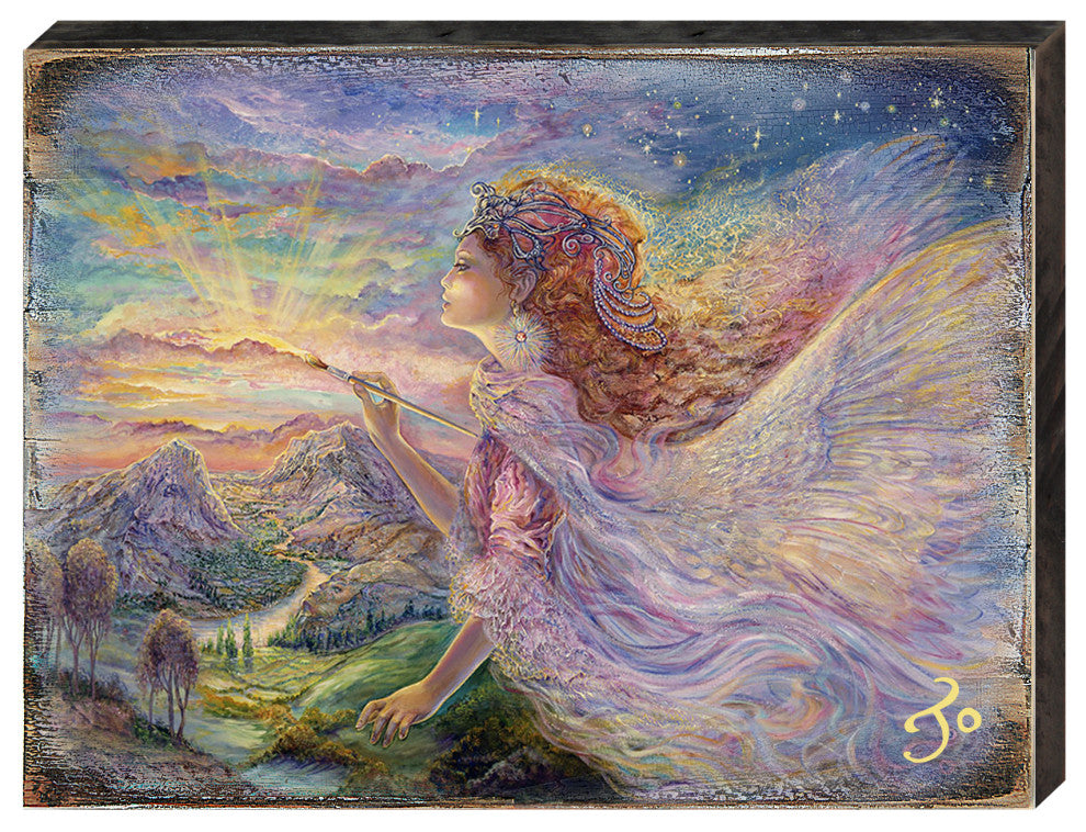 Aurora Wall and Table Top Wooden Decor, 36x24