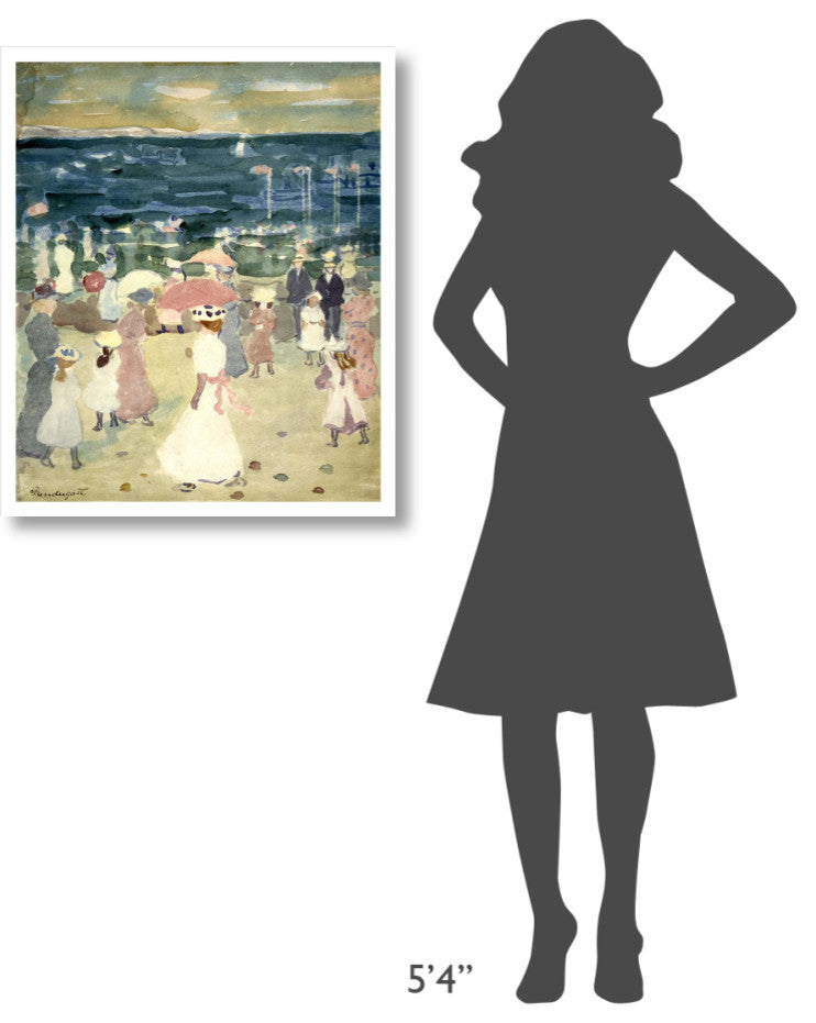 "Sunday on the Beach, ca. 1896-1898" Paper Art, 27"x32"