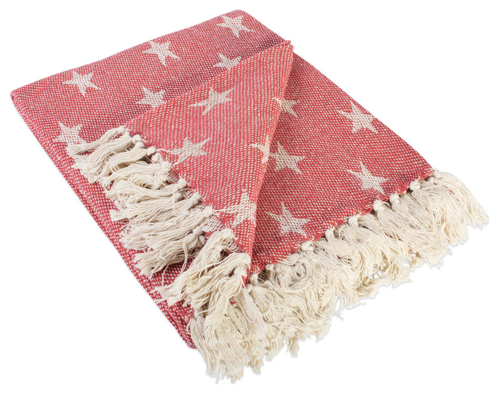 Tango Red Stars Throw