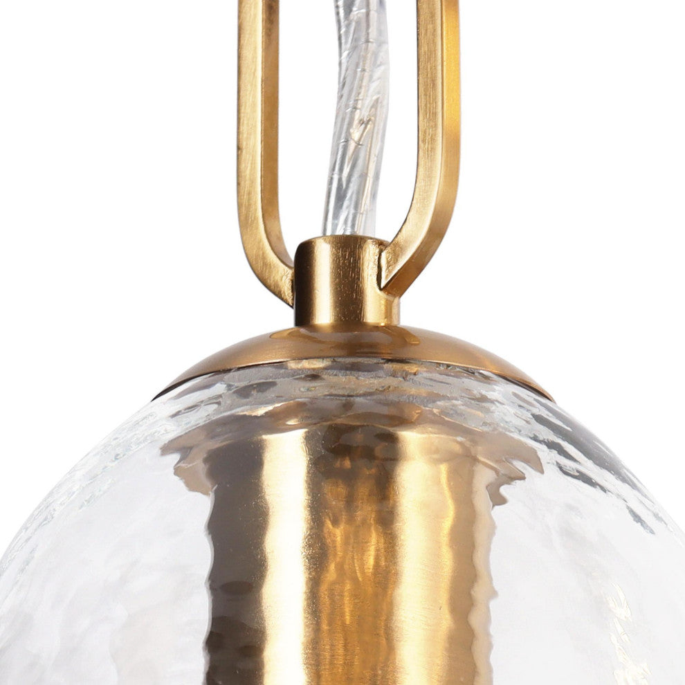 LNC 3-Light Matte Black and Polished Gold Linear Modern/Contemporary Chandelier