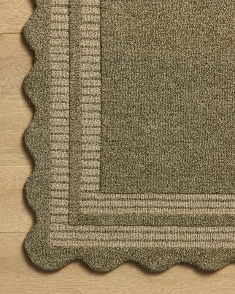 Chris Loves Julia x Loloi Scottie Olive / Pebble 3'-6" x 5'-6" Accent Rug