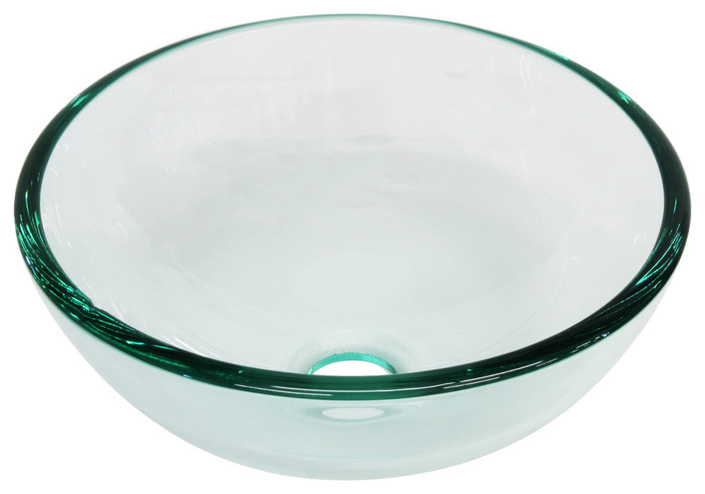 Bonificare Clear Mini 12" Glass Vessel Bathroom Sink