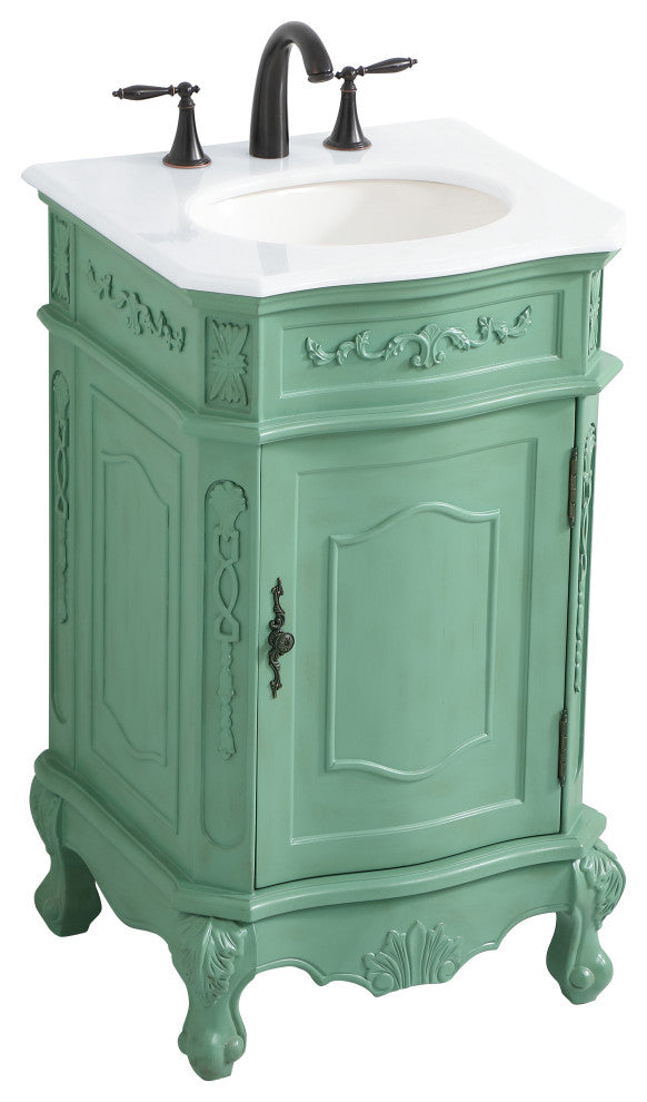 Bathroom Vanity, Vintage Mint, 21", Single Sink