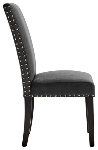 Parcel Performance Velvet Dining Side Chairs, Set of 2 Charcoal