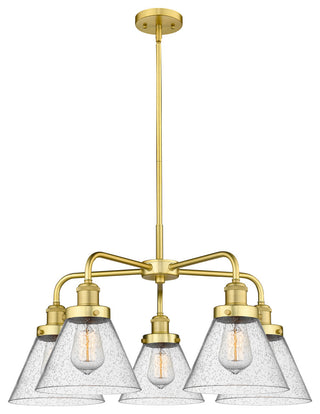 Innovations Cone 5 25.75" Chandelier Satin Gold