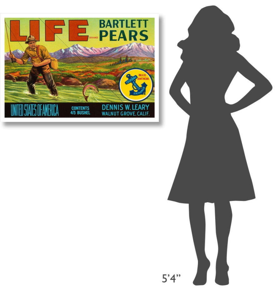 "Life Brand Bartlett Pears" Digital Paper Print by Retrolabel, 38"x26"