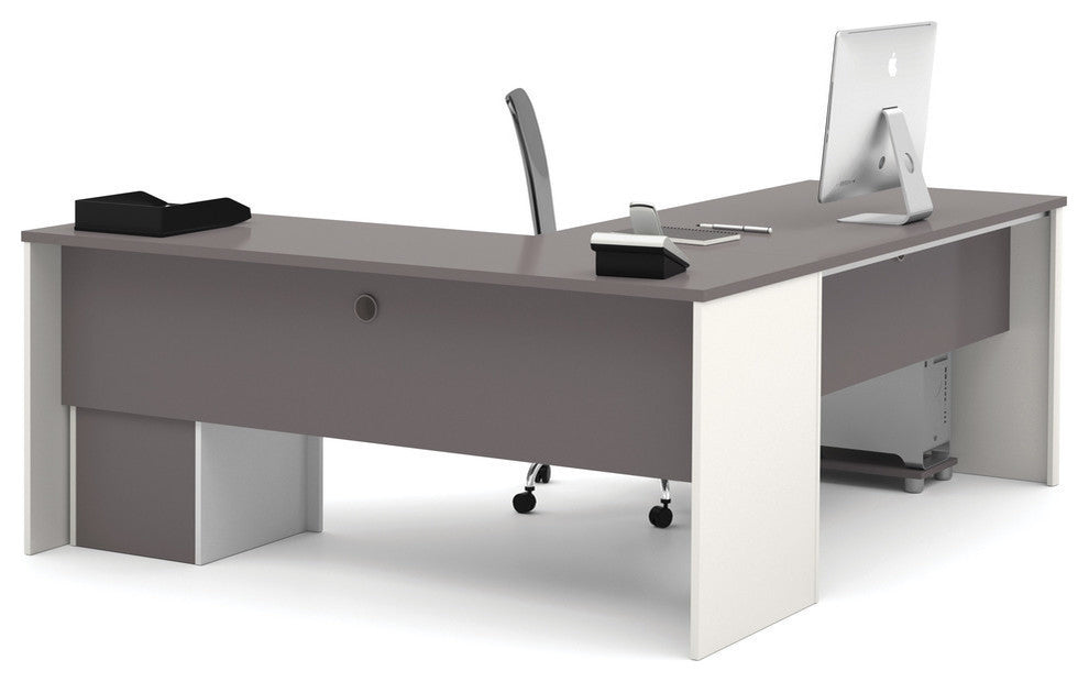 Bestar Connexion L-Shaped Desk in Sandstone