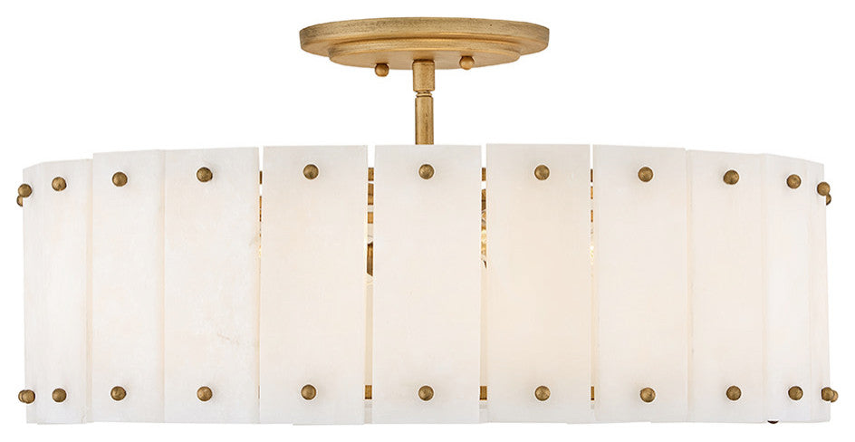 Fredrick Ramond Simone Medium Semi-Flush Mount, Burnished Gold