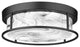 12" 2-Light Flush Mount Light, Matte Black, Onyx Swirl Glass