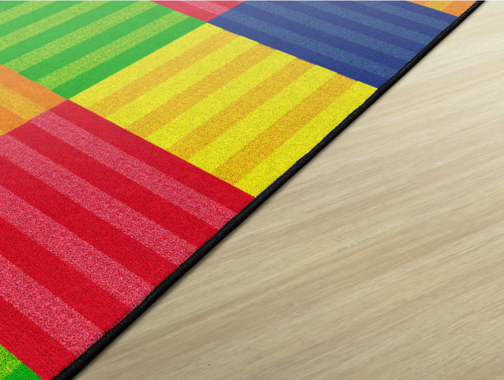 Flagship Carpets VA411-32A 6'X8'4" Hashtag Multi Educational Rug
