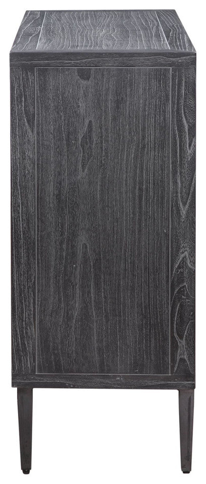 Uttermost 24957 Laurentia 37"W 2 Shelf Lodge Style Accent Cabinet - Light Gray