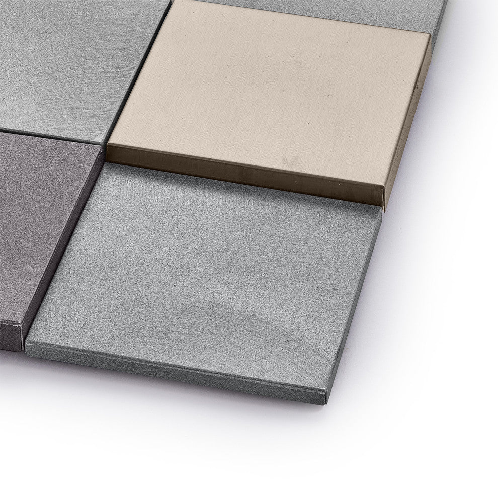 Mijas 11.97x11.97, Gray Peel-and-Stick Mosaic Metal Tile, Box of 11
