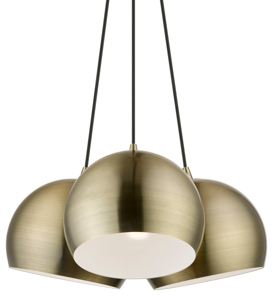Livex Lighting 3 Light Antique Brass Multi Pendant