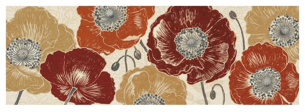 "A Poppys Touch IV" Digital Paper Print by Daphne Brissonnet, 74"x26"