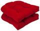 Pompeii Red Wicker Seat Cushion, Set of 2