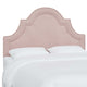 High Arched Headboard With Border, Velvet Blush, Queen