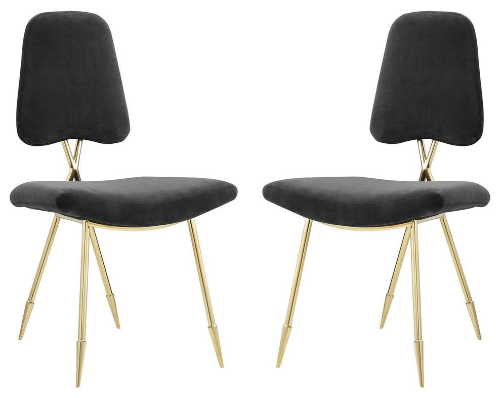 Ponder Dining Side Chair Set of 2, Black