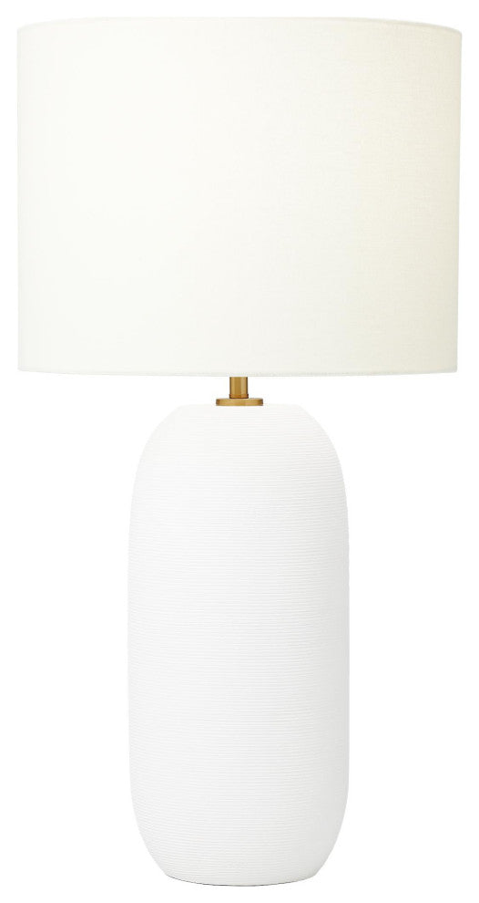 Fanny Slim Table Lamp, Matte White Ceramic