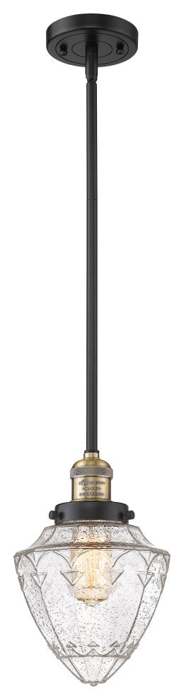 INNOVATIONS 201S-BAB-G664-7 1-Light Mini Pendant Black Antique Brass