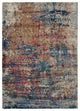 EORC Gold/Dark Teal Hand Crafted Wool and Viscose Hand Crafted Rug 5'x8'