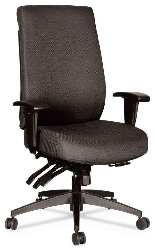 Multifunctional Office Chair, Padded Contoured Seat & Back With Adjustable Arms