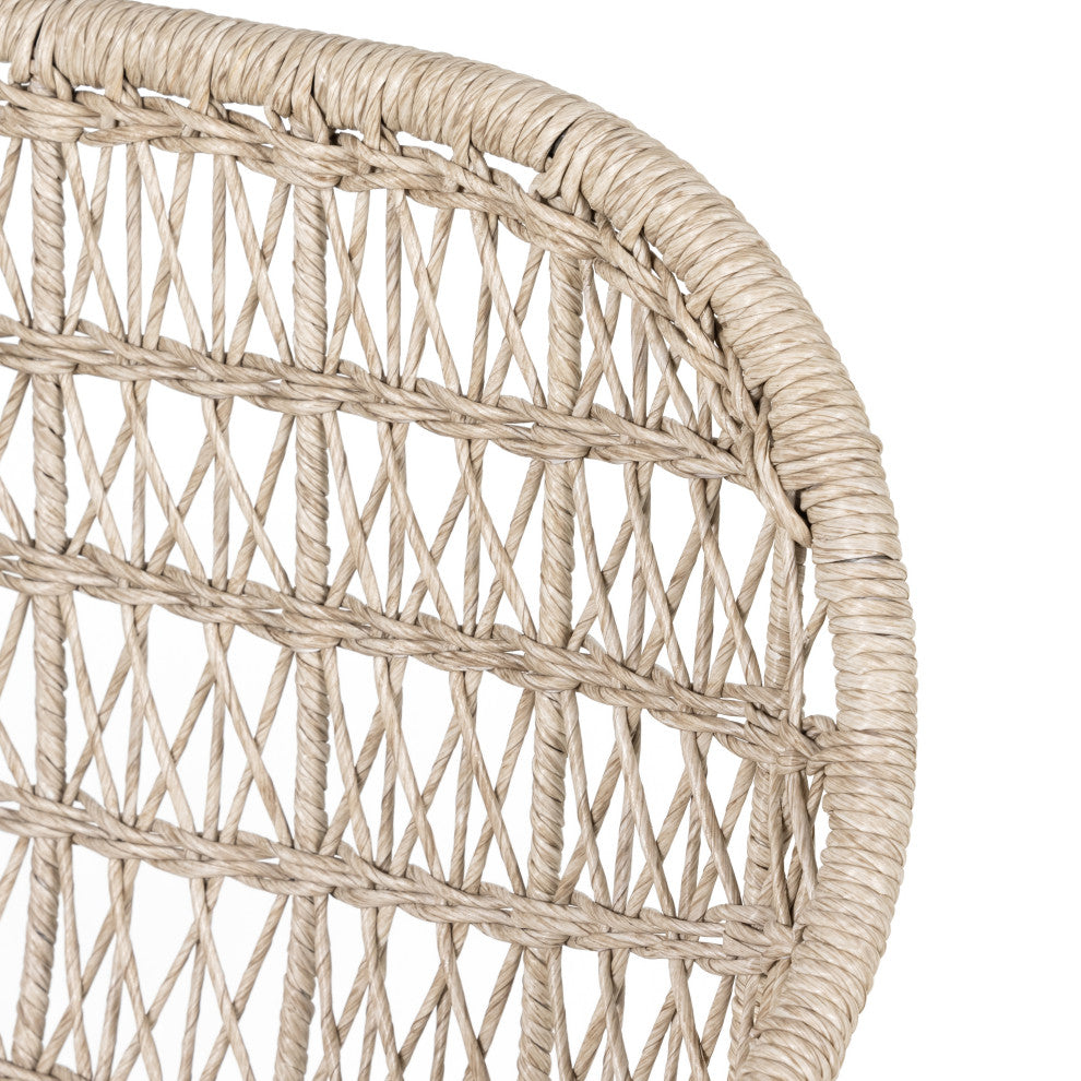 Bandera Outdoor Stool WithCshn-White-Bar