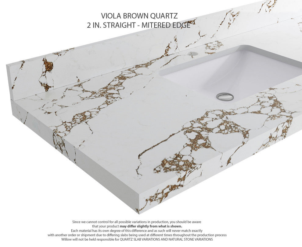 Cambridge 60" Double Bathroom Vanity in Pewter Green 2" Viola Brown