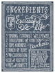 "Ingredients For Life Ditzy Floral Blue I" Paper Print by Mary Urban, 14"x18"