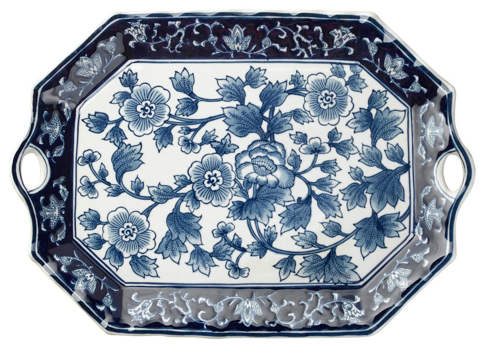 Blue and White 18" Platter