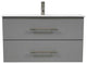 Napa 36" Modern Floating Bathroom Vanity With Ceramic Top and Round Handles, Gray