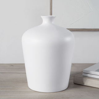 Alfano Ceramic Vase, Matte White