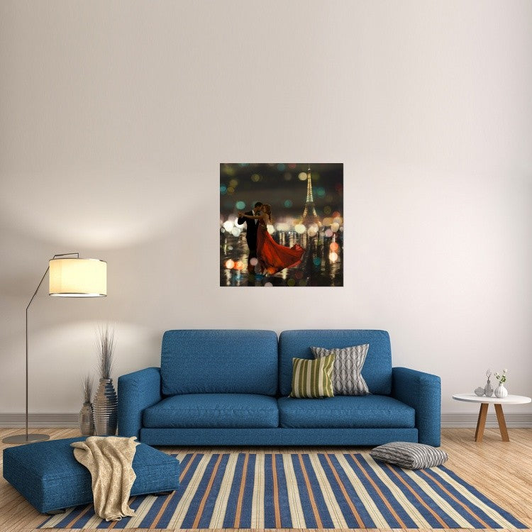 "Midnight in Paris" Stretched Canvas Giclee by Dianne Loumer, 40x40"
