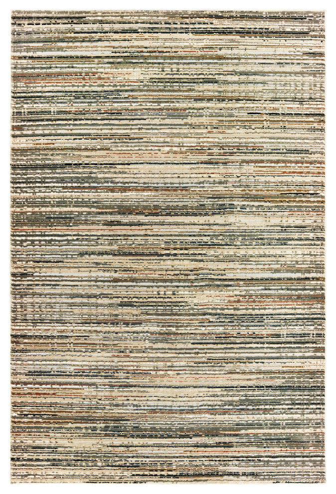 Oriental Weavers Bowen Collection Ivory/ Gold Abstract Indoor Area Rug 5'3"X7'6"