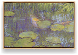 "Game of Shadows" - A Reflective Pond's Serene Art Canvas