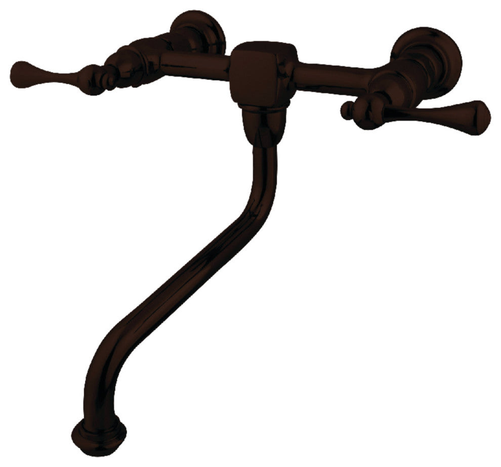 Kingston Brass Wall Mount Bathroom Faucet, Oil Rubbed Bronze
