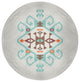 Southwest Medallion Spring Chenille Rug, Light Blue, 5' Round