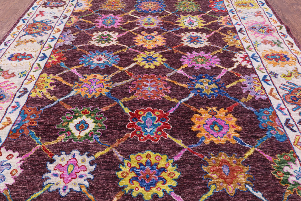 Turkish Oushak Hand-Knotted Wool Rug 9' 1" X 12' 3" - Q16074