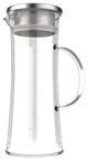 Glass Pitcher, 50oz. Carafe with Stainless Steel Filter Lid by Classic Cuisine